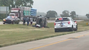 Rollover Accident On I-135 near Lindsborg