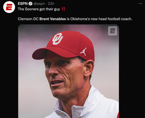 Salina South Grad Named Head Coach At OU