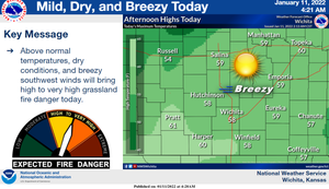 Mild, Dry, Breezy Today