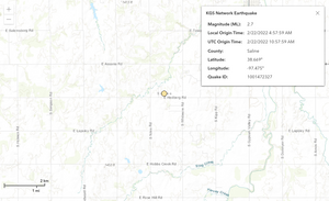 First Earthquake in 15 Days for Saline County