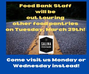 Salina Emergency Aid Food Bank Reminder