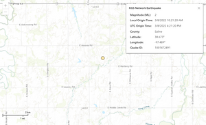 Three Earthquakes in Saline County on Tuesday