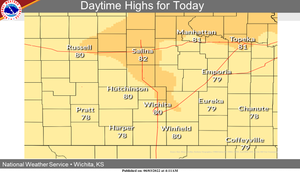 Daytime Highs For Today