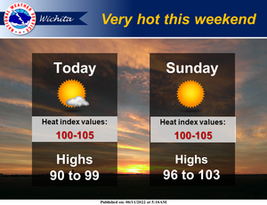 Highs Near 100 Degrees This Weekend