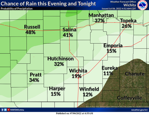 Chance Of Rain This Evening & Tonight