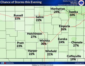 Chance For Storms This Evening