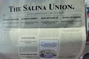 New Flashback Page In Salina311 Newspaper