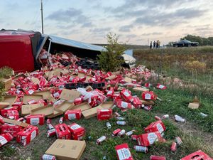 Beer Truck Wrecks on I-135