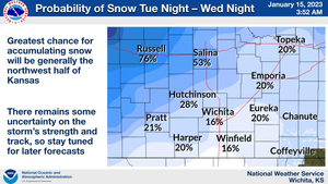 Snow Possible Tuesday Night - Wednesday