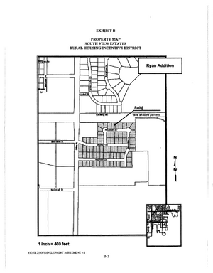 Amendment to South View Estates Development Agreement