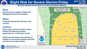 Slight Risk For Severe Storms Friday