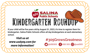 Kindergarten Roundup Begins at Salina Public Schools