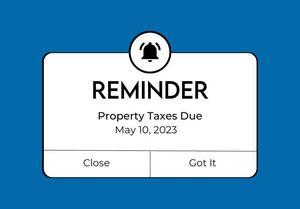 Second Half Property Taxes Due