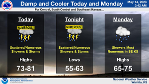 Damp & Cooler Today & Monday