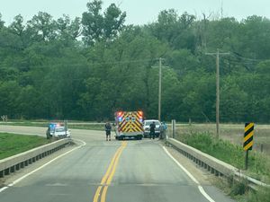 Motorcycle Strikes Guardrail Tuesday Morning