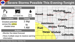 Severe Storms Possible This Evening - Tonight