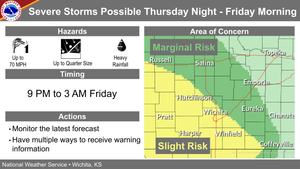 Severe Storms Possible Thursday Night - Friday Morning