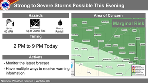 Strong To Severe Storms Possible This Evening