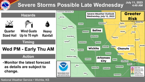 Severe Storms Possible Late Wednesday