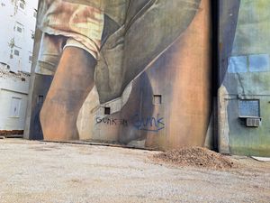 Downtown Mural Defaced with Spray Paint