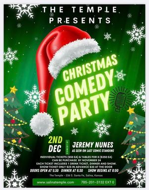Get Ready to Laugh at The Temple's Christmas Comedy Party with Jeremy Nunes from Last Comic Standing