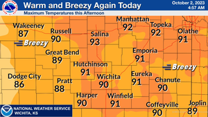 Warm and Breezy Again Today