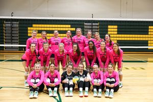 Salina South Volleyball goes Pink Out for Cancer Awareness