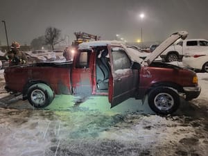 Weekend Vehicle Fire in Southern Saline County