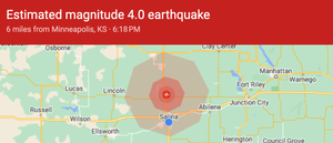 4.0 Earthquake Confirmed North Of Salina