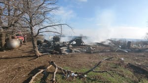 Mysterious Blaze Engulfs Abandoned Farmhouse on Solomon Rd