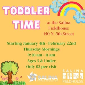 Toddler Time Returns for Indoor Fun at Salina Fieldhouse