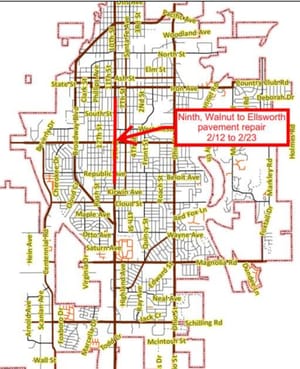 Ninth St Pavement Repairs