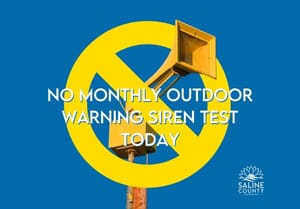 Monthly Siren Test Postponed