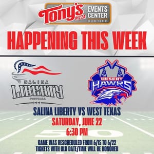 Exciting Weekend Matchup: Salina Liberty vs. West Texas Desert Hawks