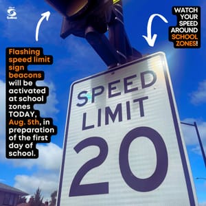 Flashing Beacons Activated: Salina Prepares for School Resumption with Speed Zone Enforcement