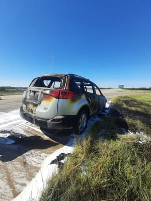 Vehicle Fire on US 81 Near I-135 in Saline County Leaves Car Totaled, No Injuries Reported