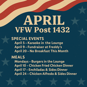 Salina VFW Post 1432 Releases Full Lineup of Events for April