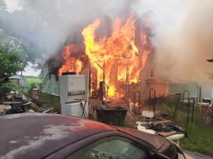 House Fire on N. Marymount Rd. Leaves Two Injured, Home a Total Loss