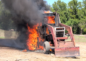 Tractor Fire Destroys Vintage Agricultural Equipment in Saline County
