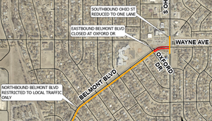 Utility Construction To Begin Monday At Belmont & Ohio