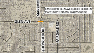 Utility Construction At Marymount Rd And Glen Ave