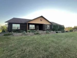 Rustic Log Cabin Retreat on 4 Scenic Acres – Salina, KS